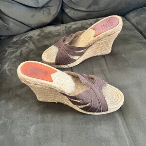 Stubbs & Wootton Grosgrain Brown Trim Espadrilles Size 38